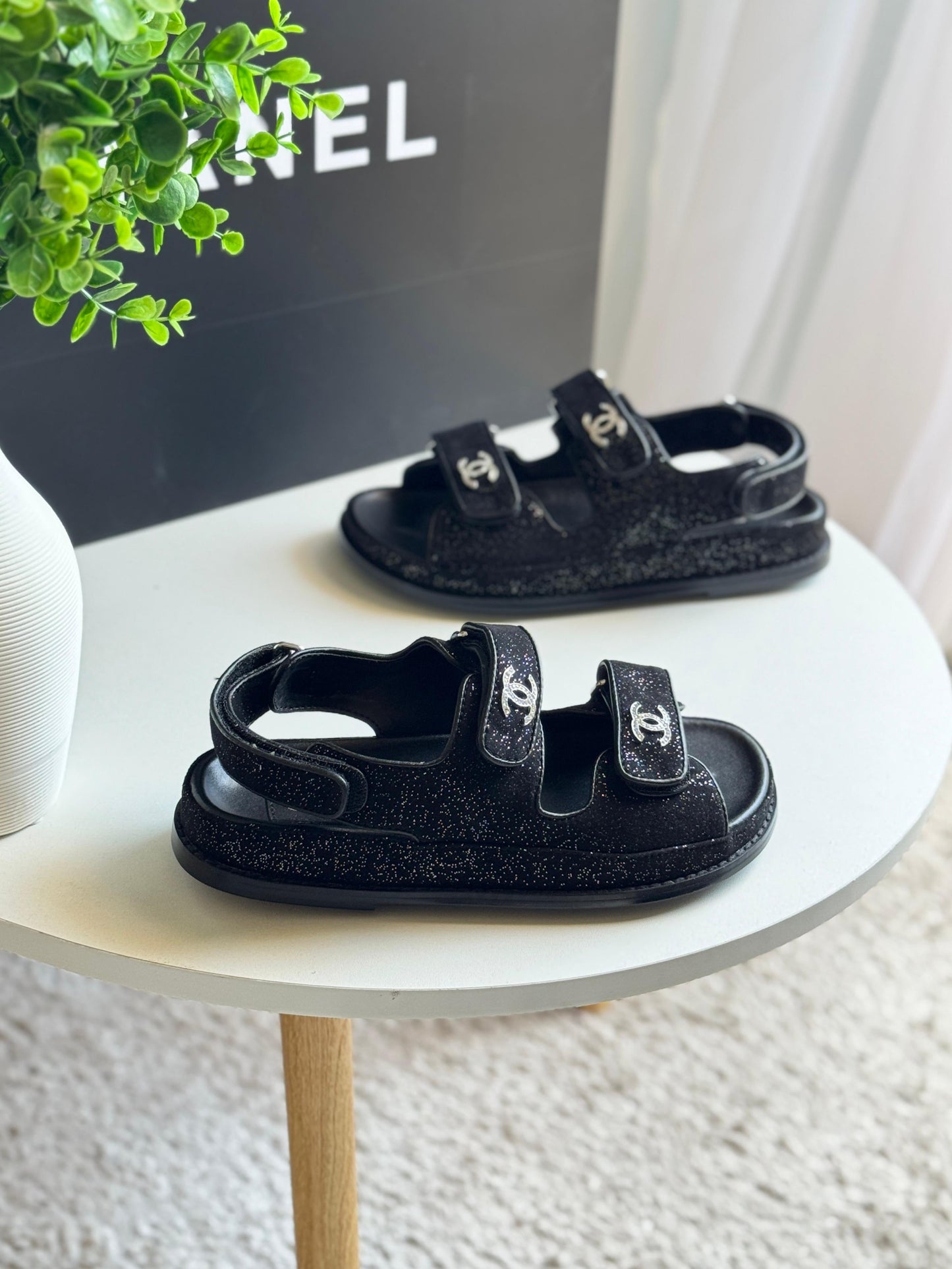 Chanel sandals.