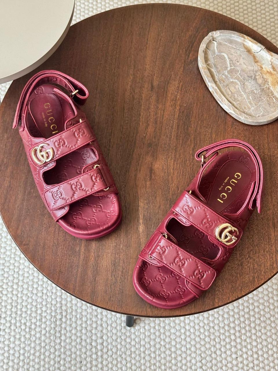 Gucci sandals.