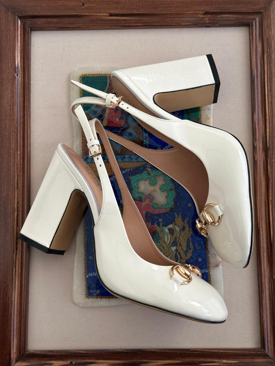 Gucci heels - white