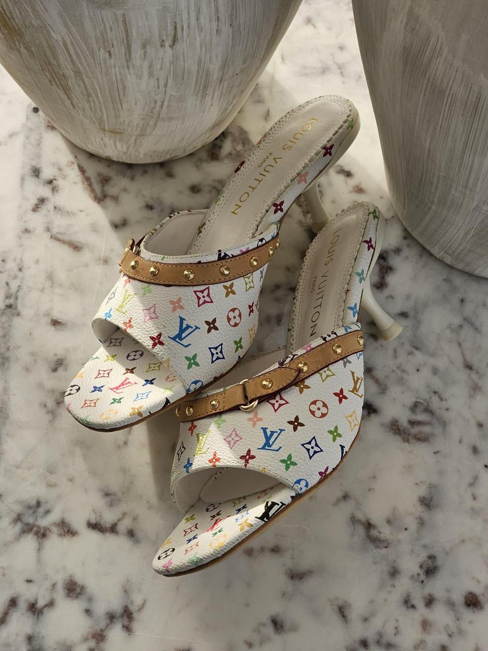 Lv sandals heels