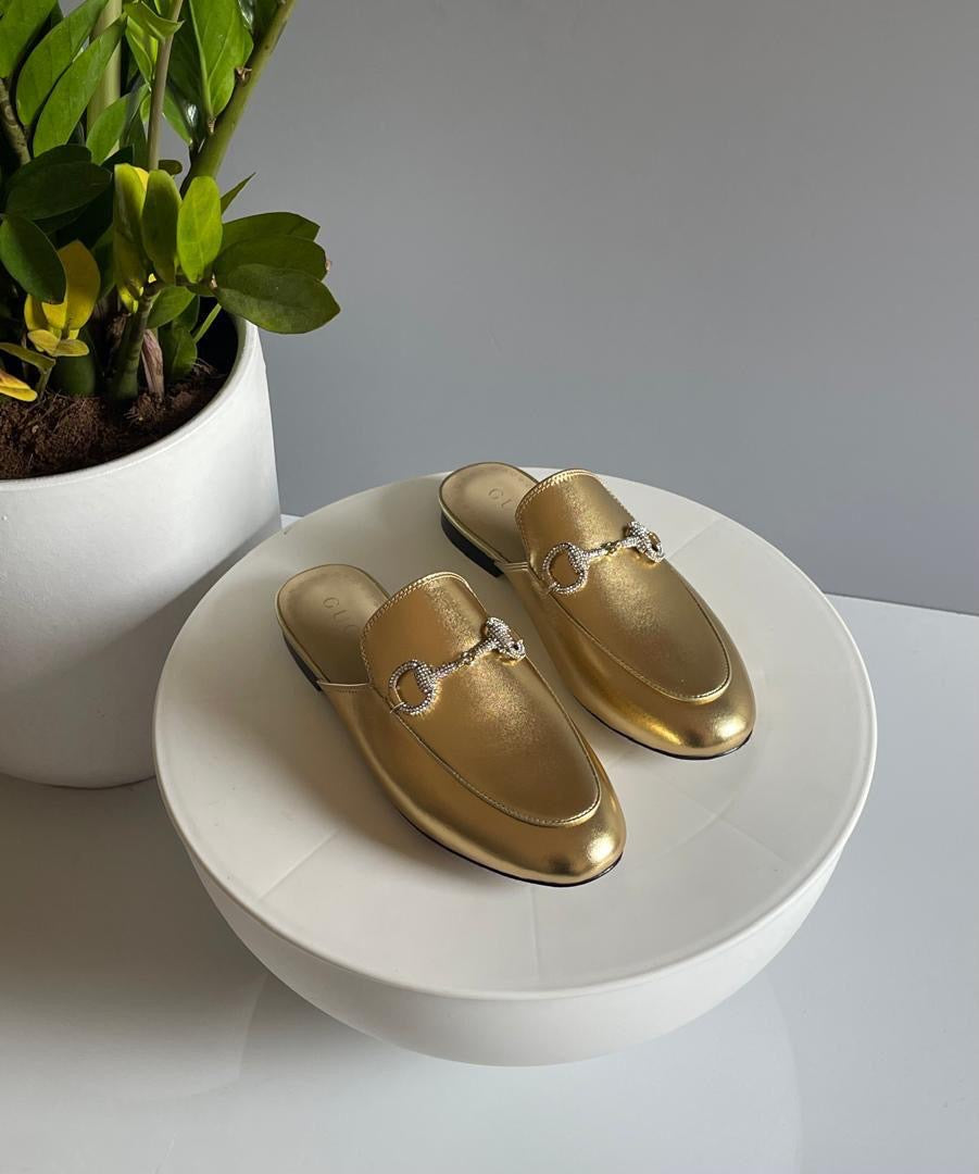 Gucci mules - gold