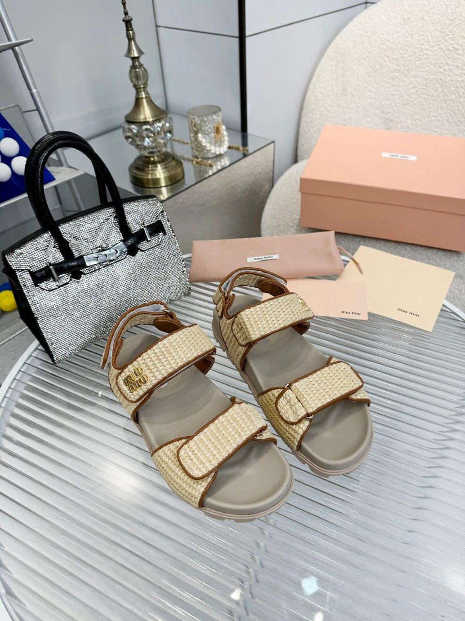 Miu miu sandals.