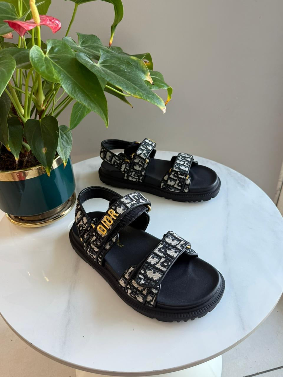 Dior sandals.