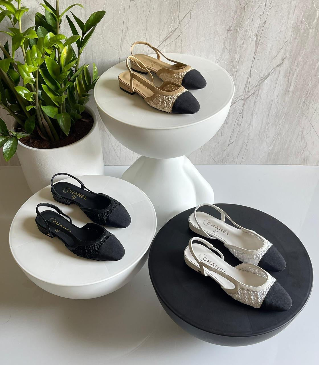 Chanel heels - low heels flat