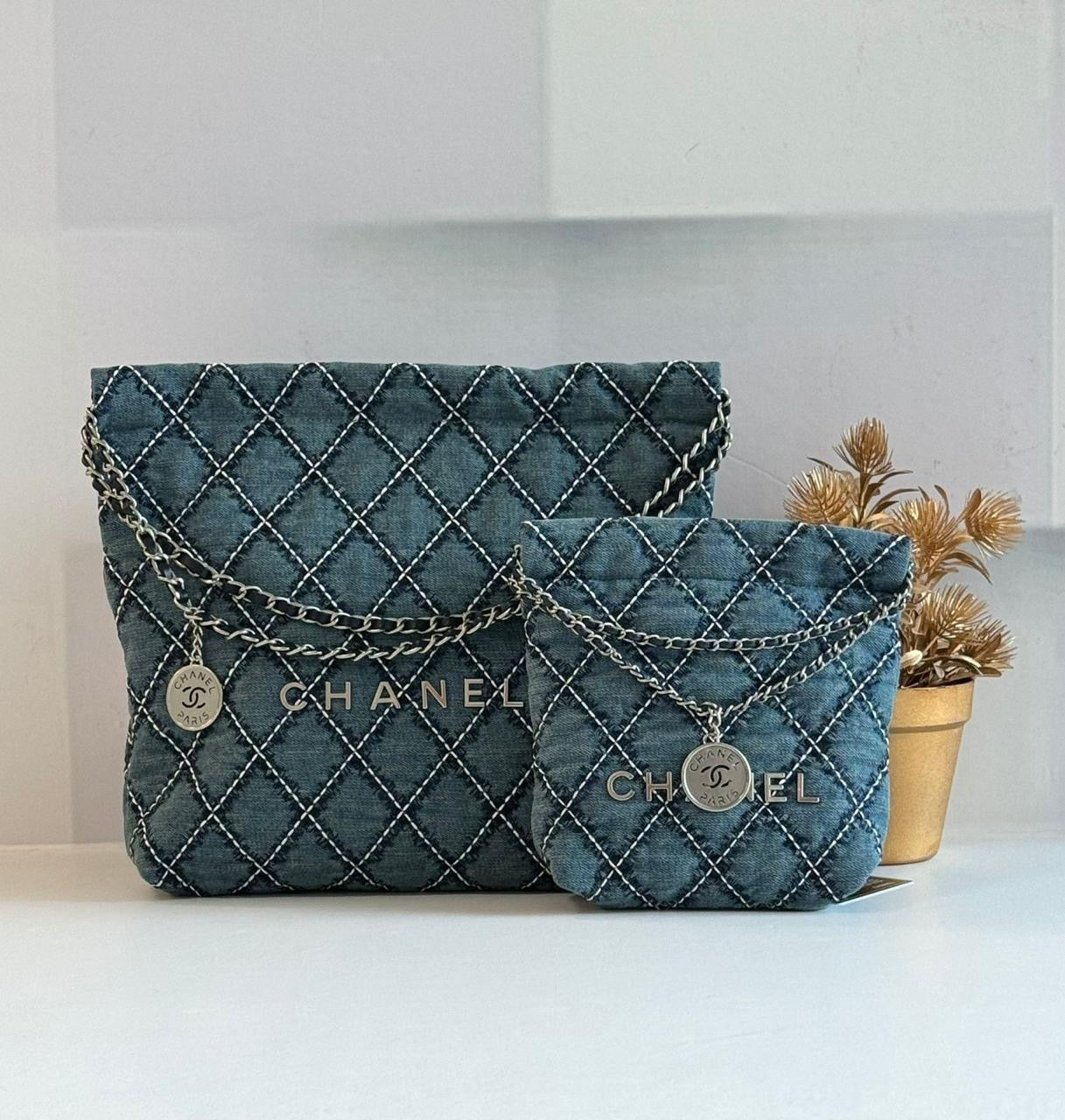 Chanel bag tote denim