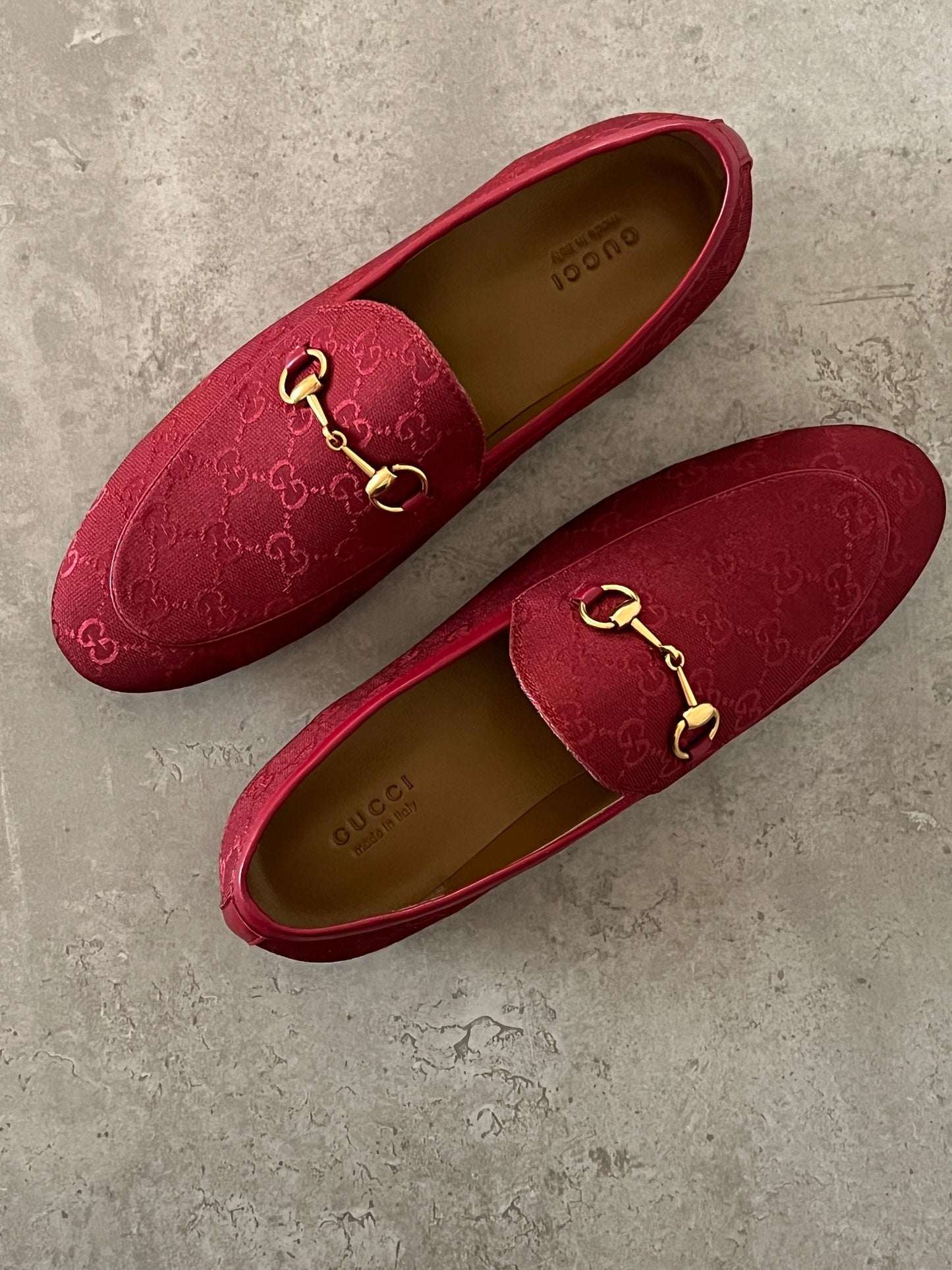 Gcci loafers red