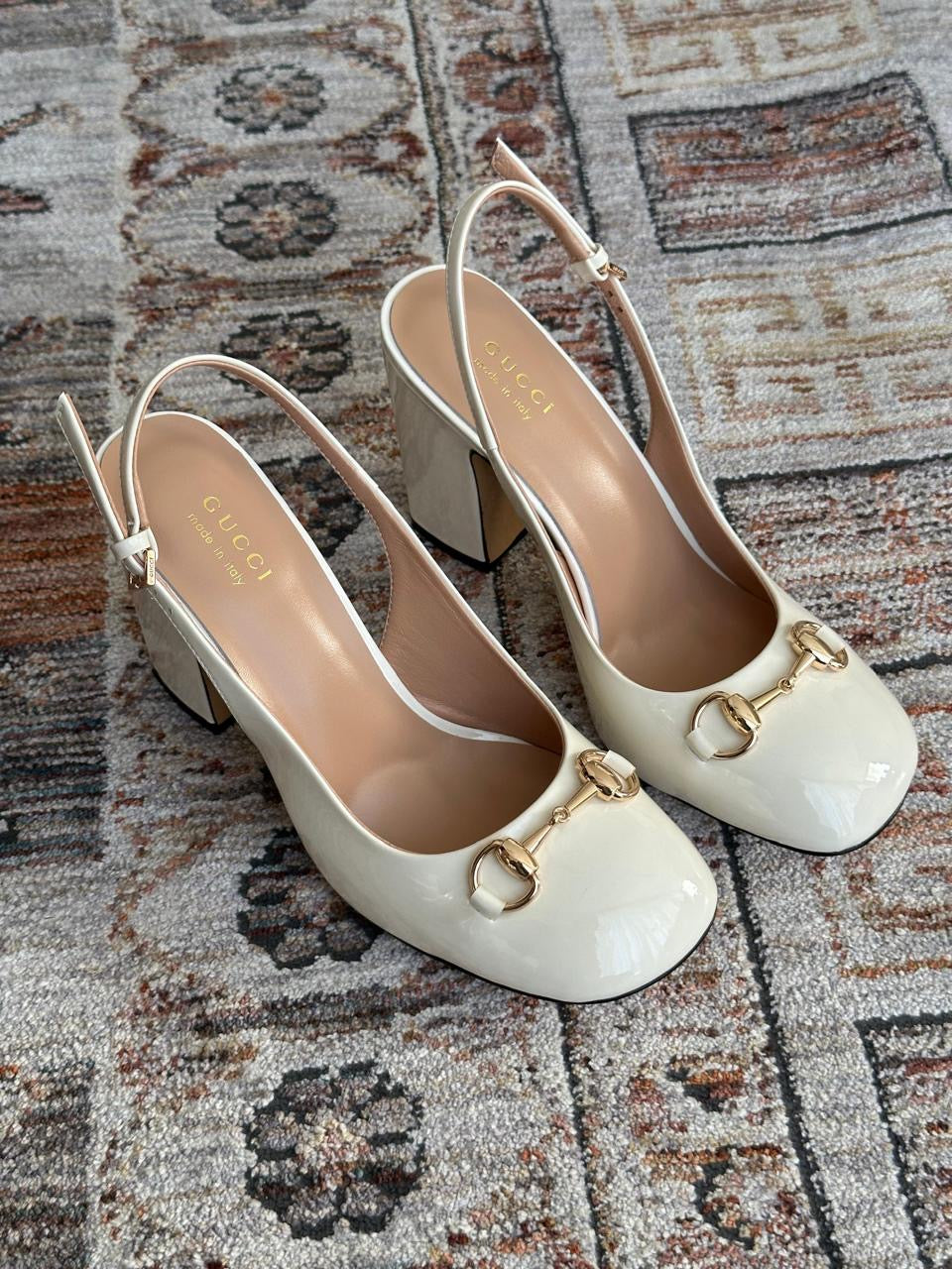 Gucci heels - white