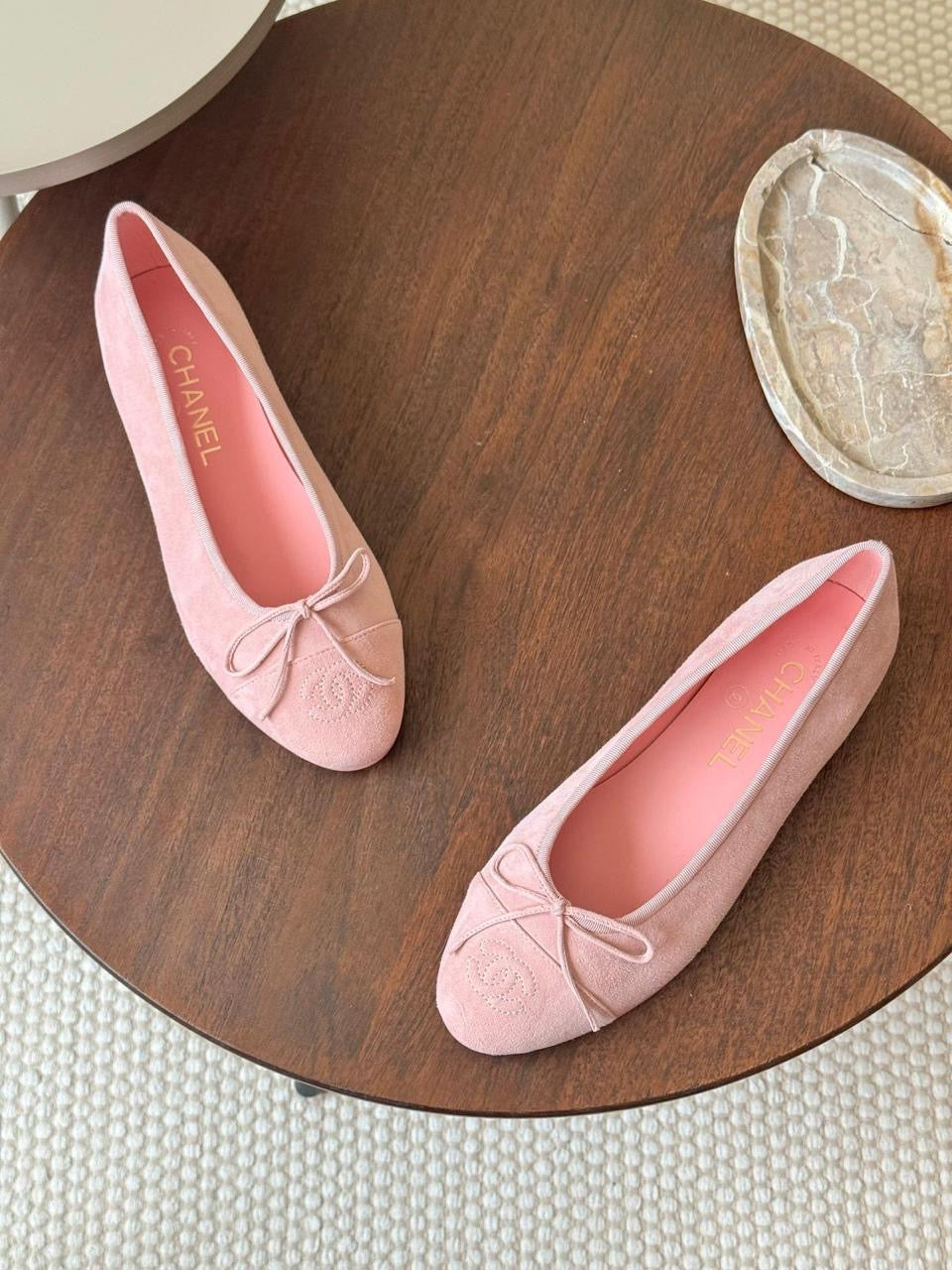 Chanel ballerina suede