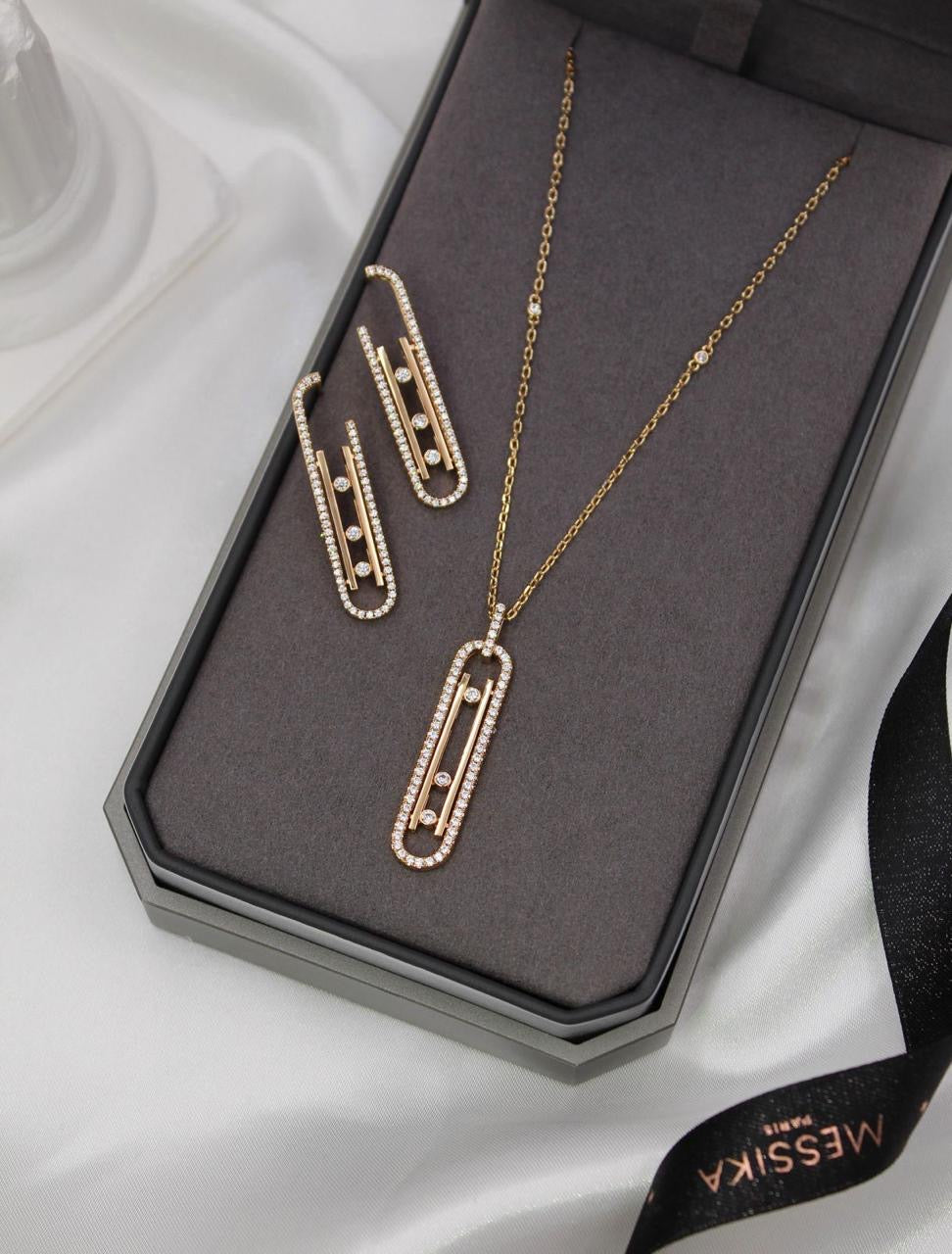 Messika jewelry set - necklace & earrings