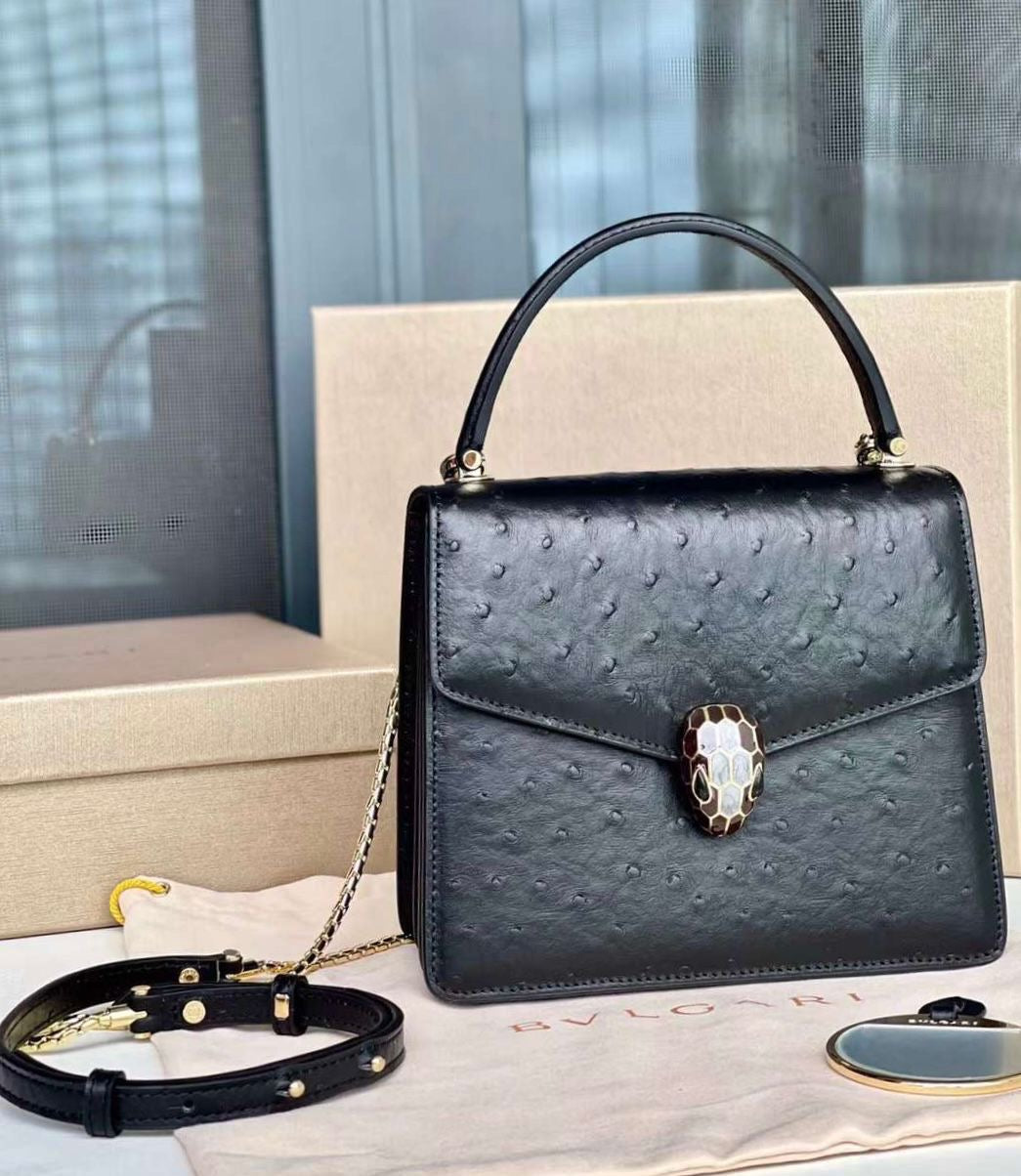 Bvlgari bag - ostrich leather