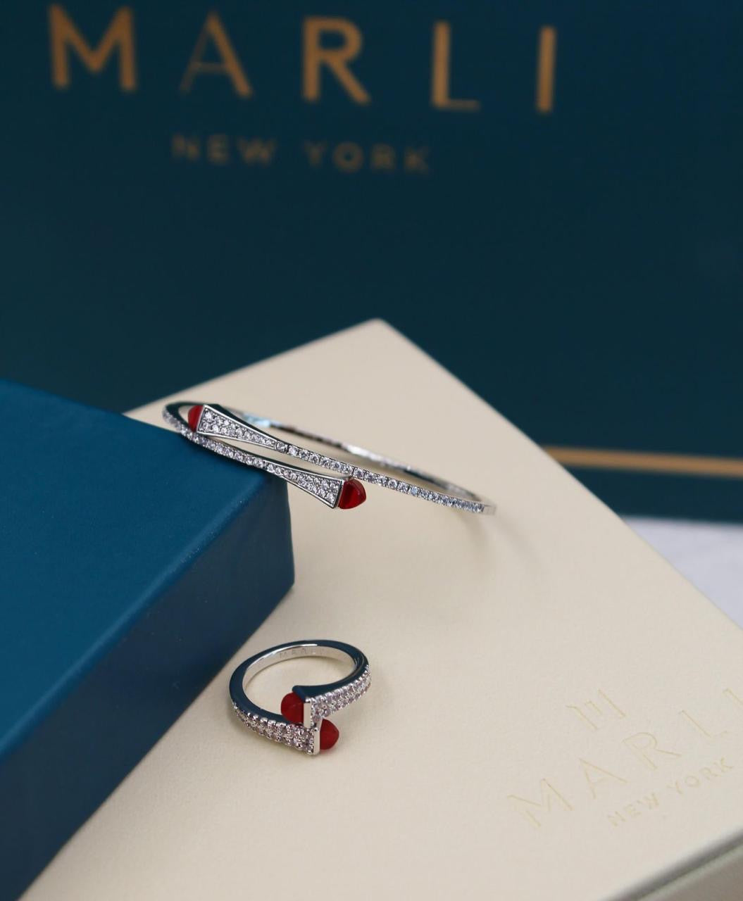 Marli jewelry set ( bracelet & ring )