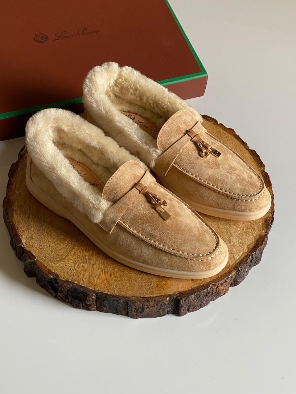 Loro piana loafers with fur