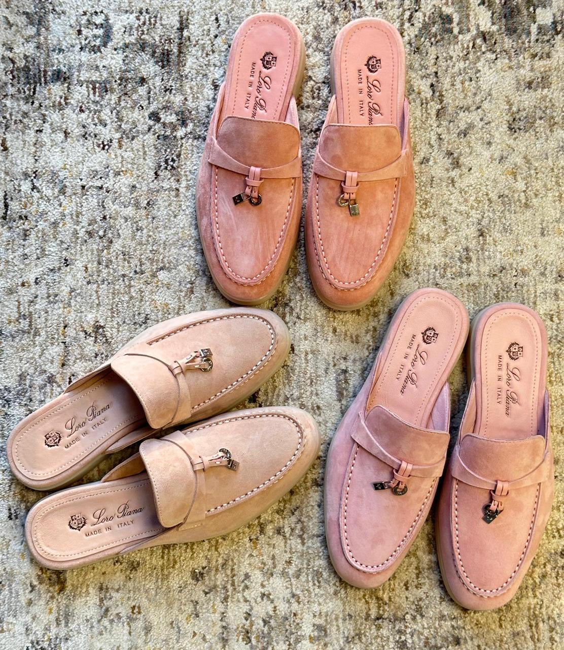 Loro piana mules - pink 3 shades