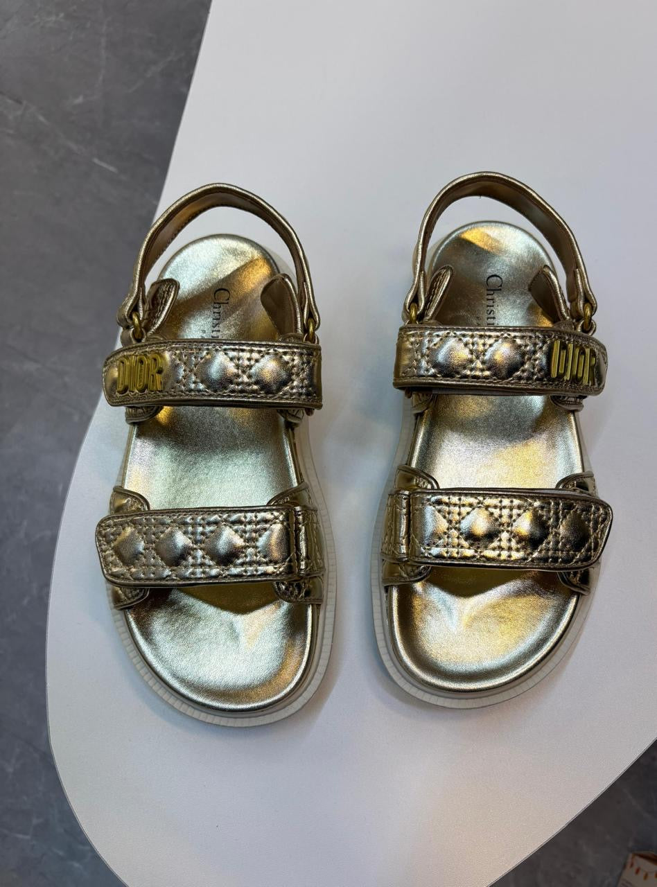 Dior sandals-gold