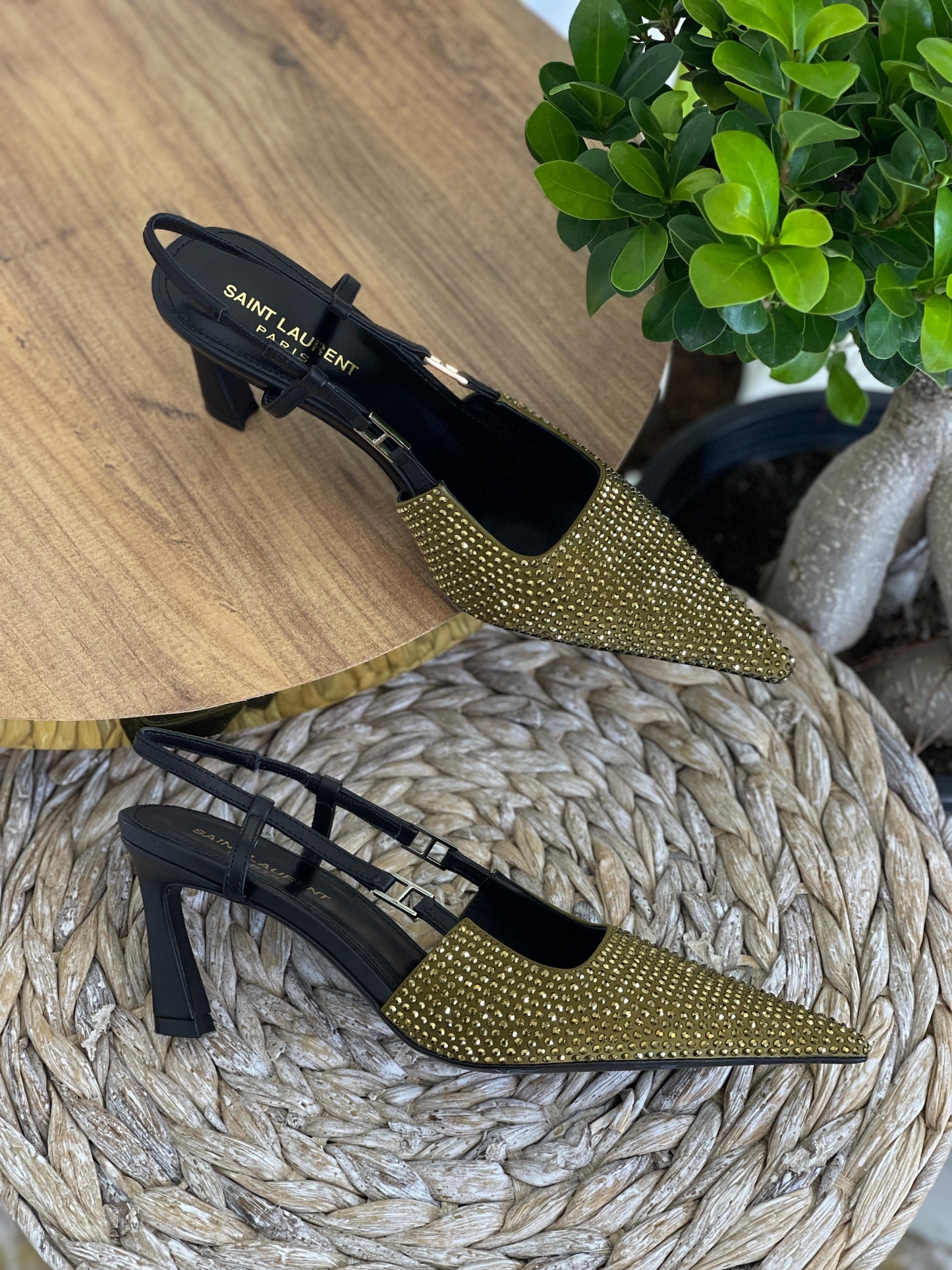Ysl heels with stones