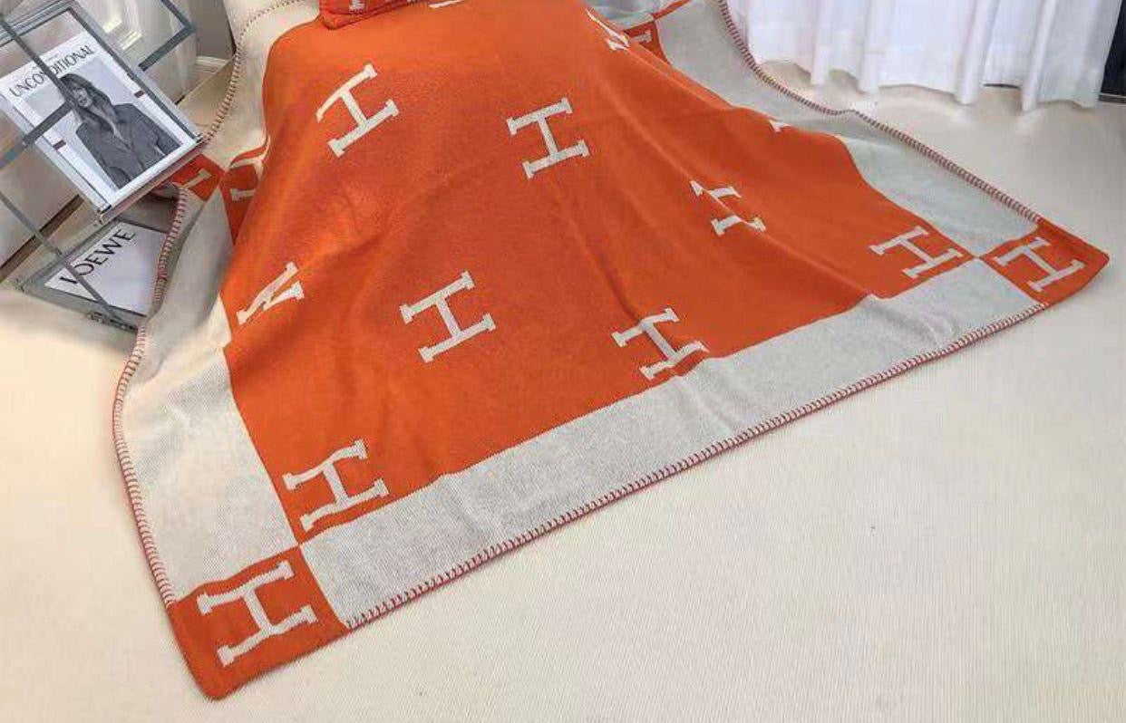 Hermes blanket & pillow cover