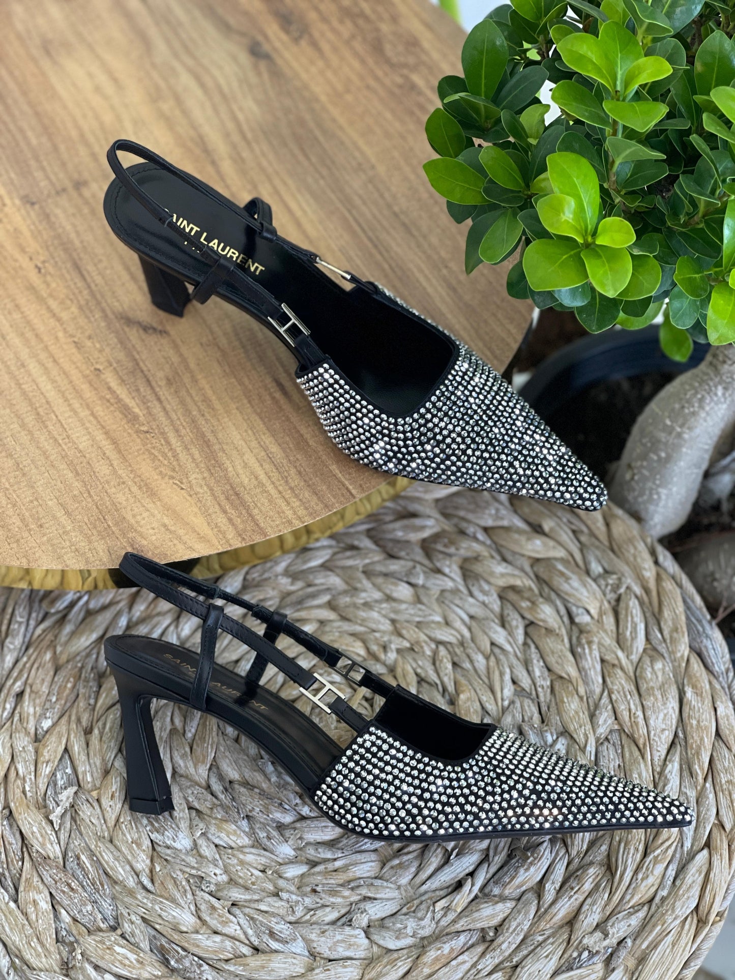 Ysl heels with stones