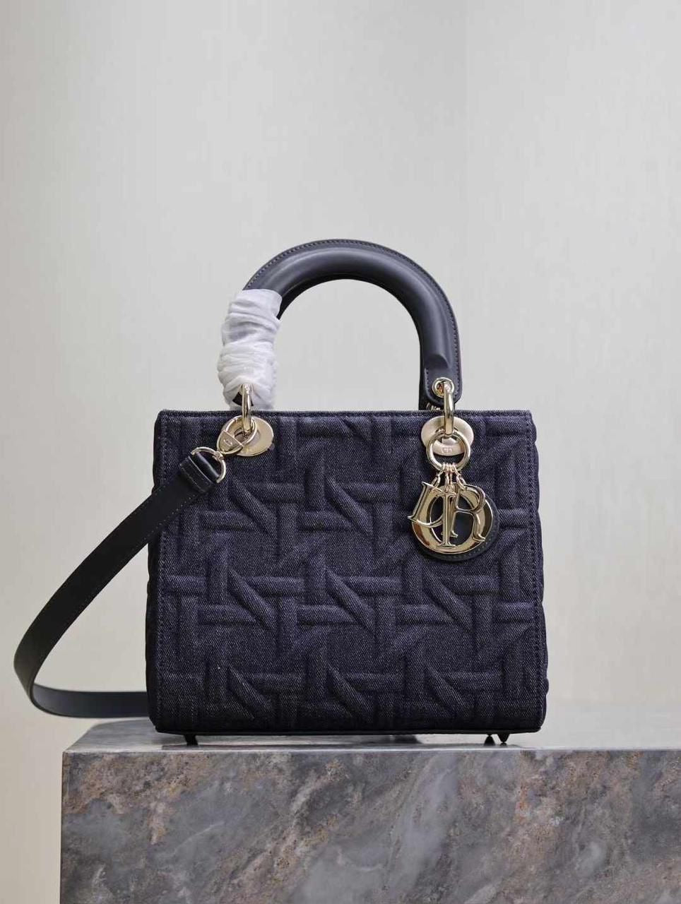 Lady Dior bag navy blue - 20 cm