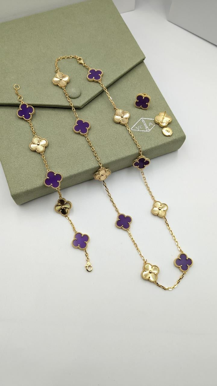 Van cleef jewelry set purple