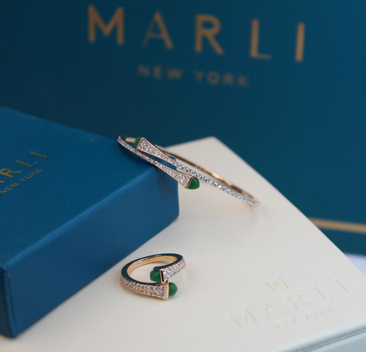 Marli jewelry set ( bracelet & ring )