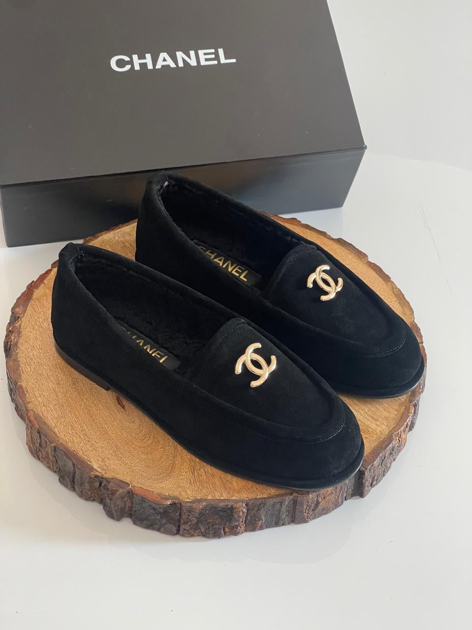 Chanel loafers - with fur