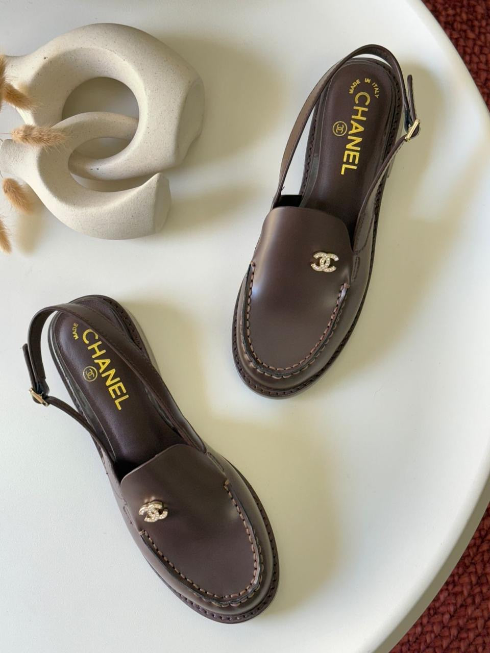 Chanel loafers - brown