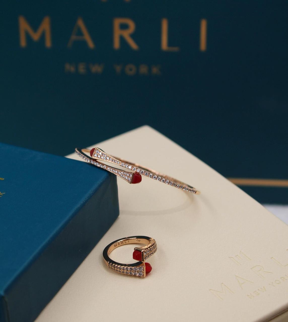 Marli jewelry set ( bracelet & ring )