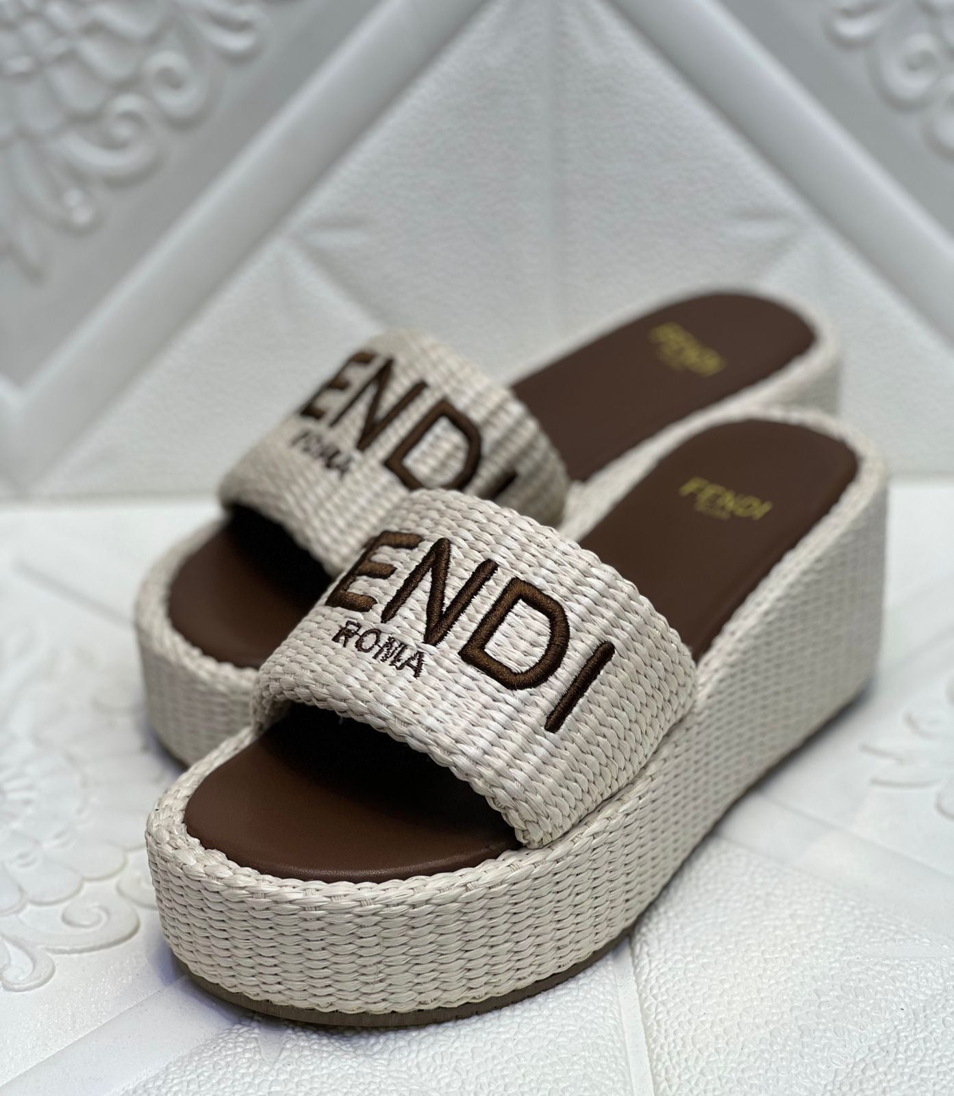 Fendi sandals heels - wedges