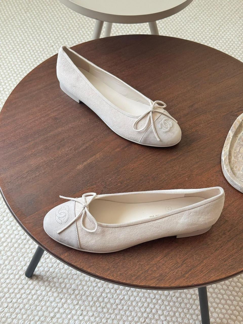 Chanel ballerina suede