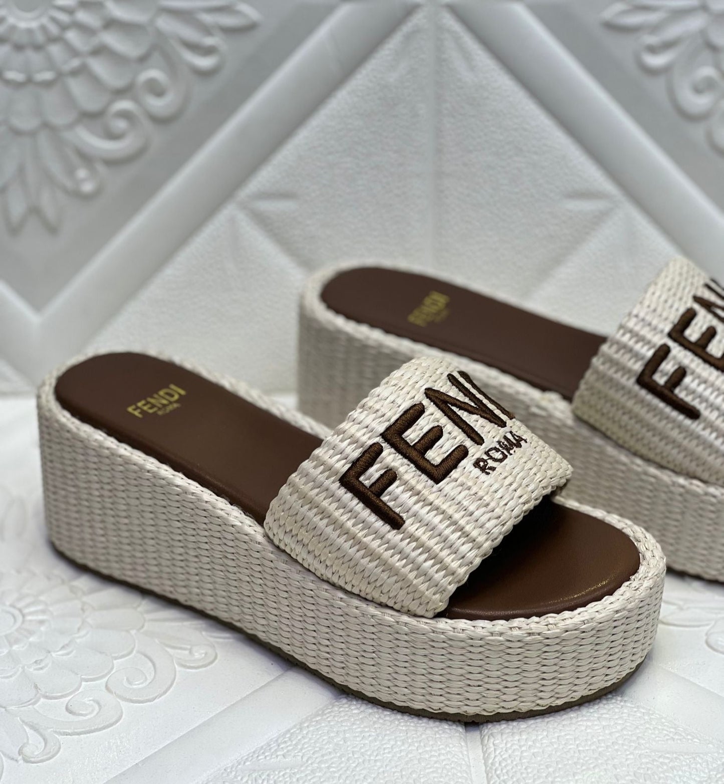 Fendi sandals heels - wedges