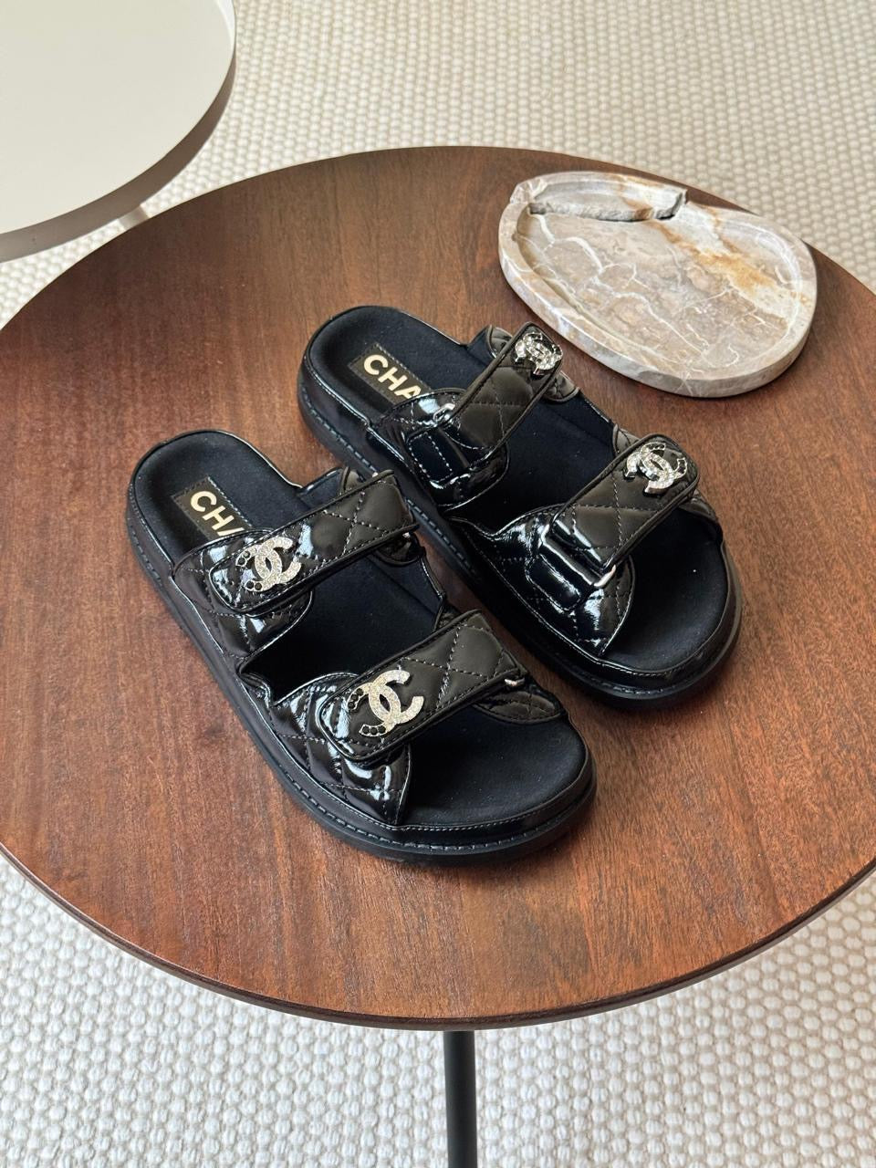 Chanel sandals. & Chanel slippers