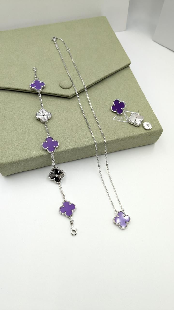 Van cleef jewelry set purple