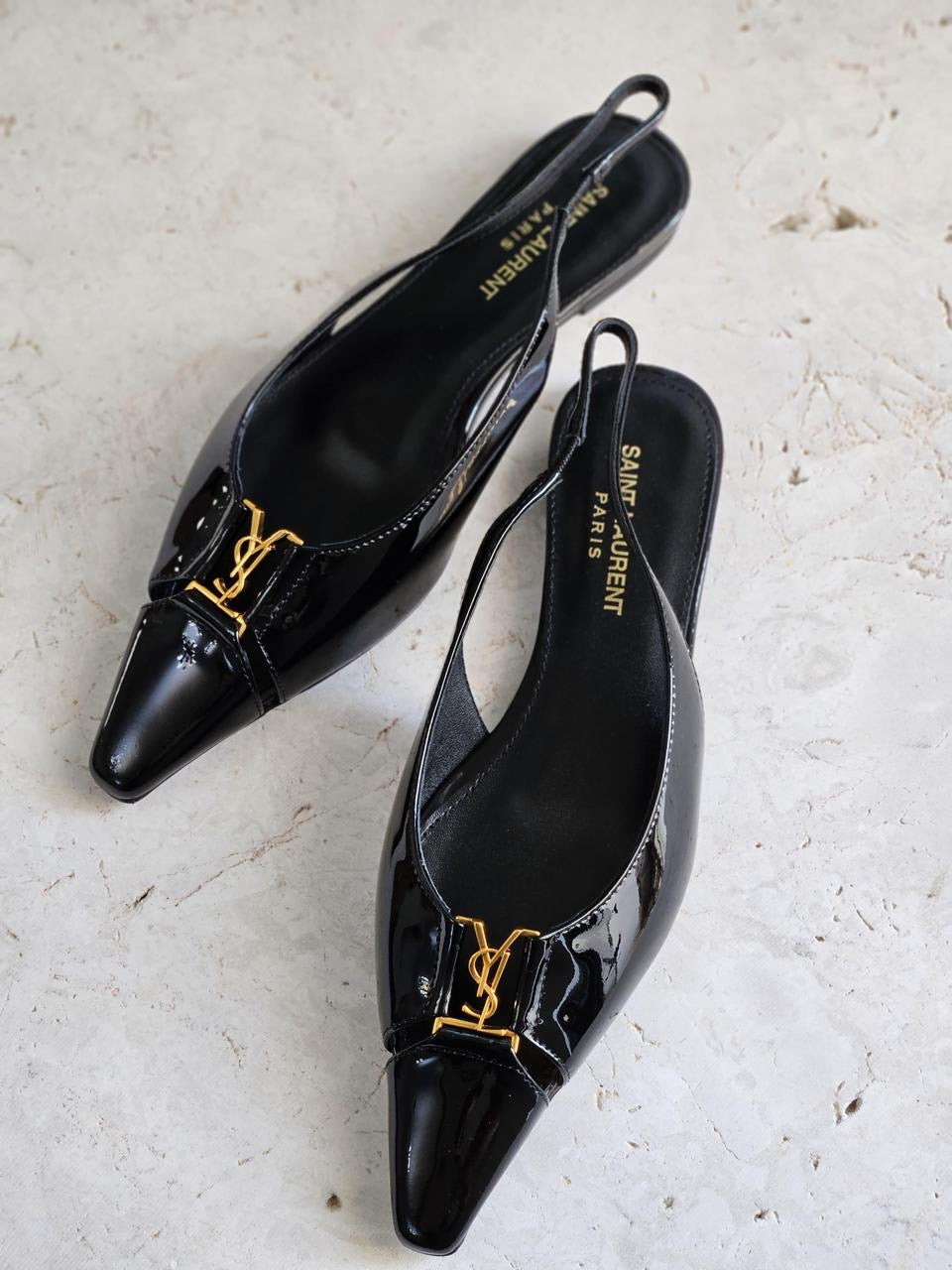 Ysl heels - flat - shiny