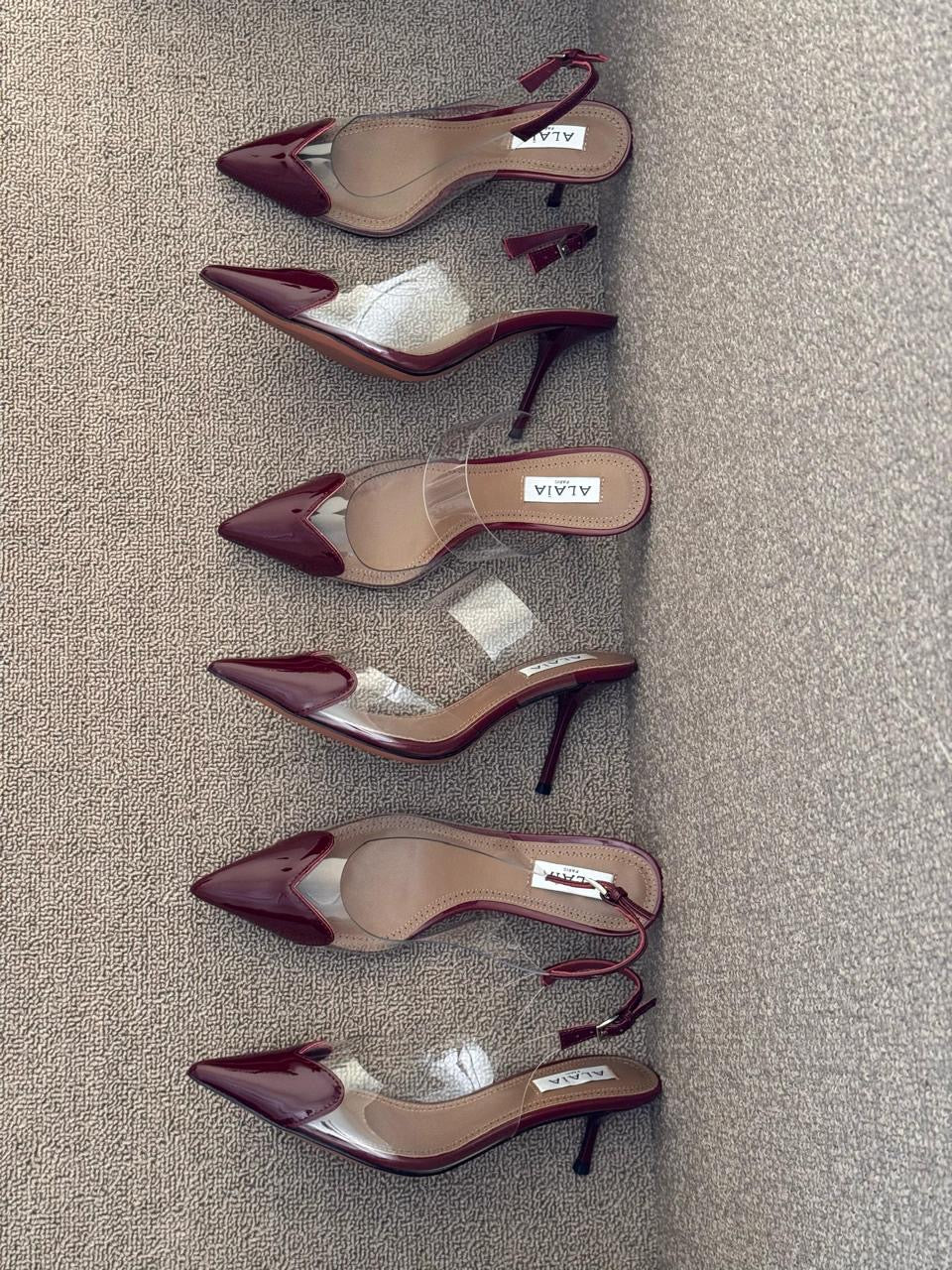 Alaia heels maroon