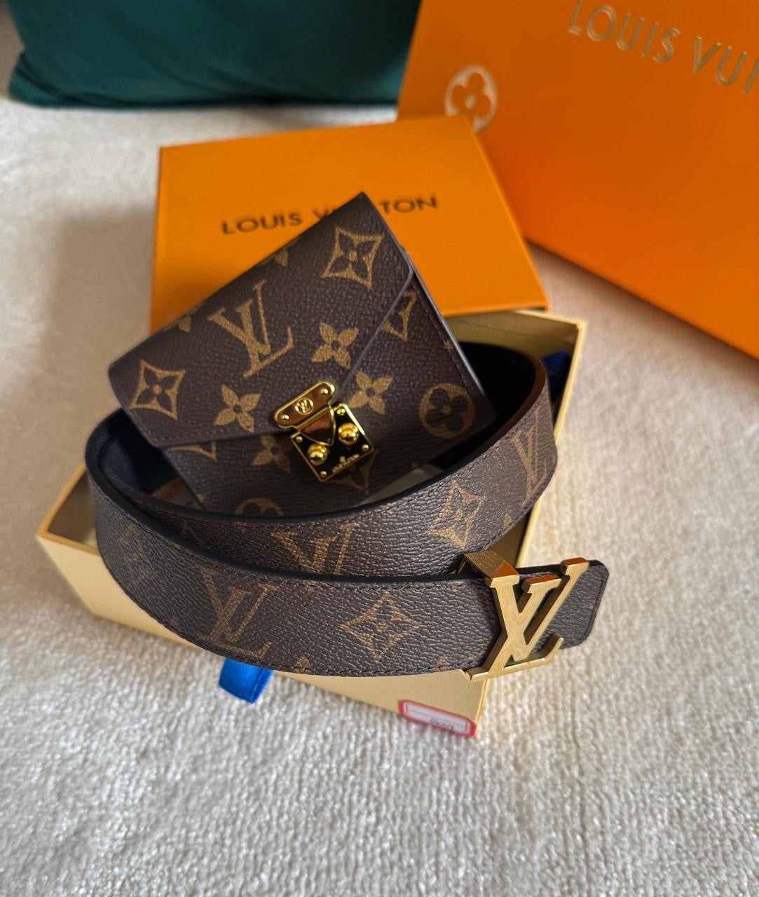 Lv belt with wallet