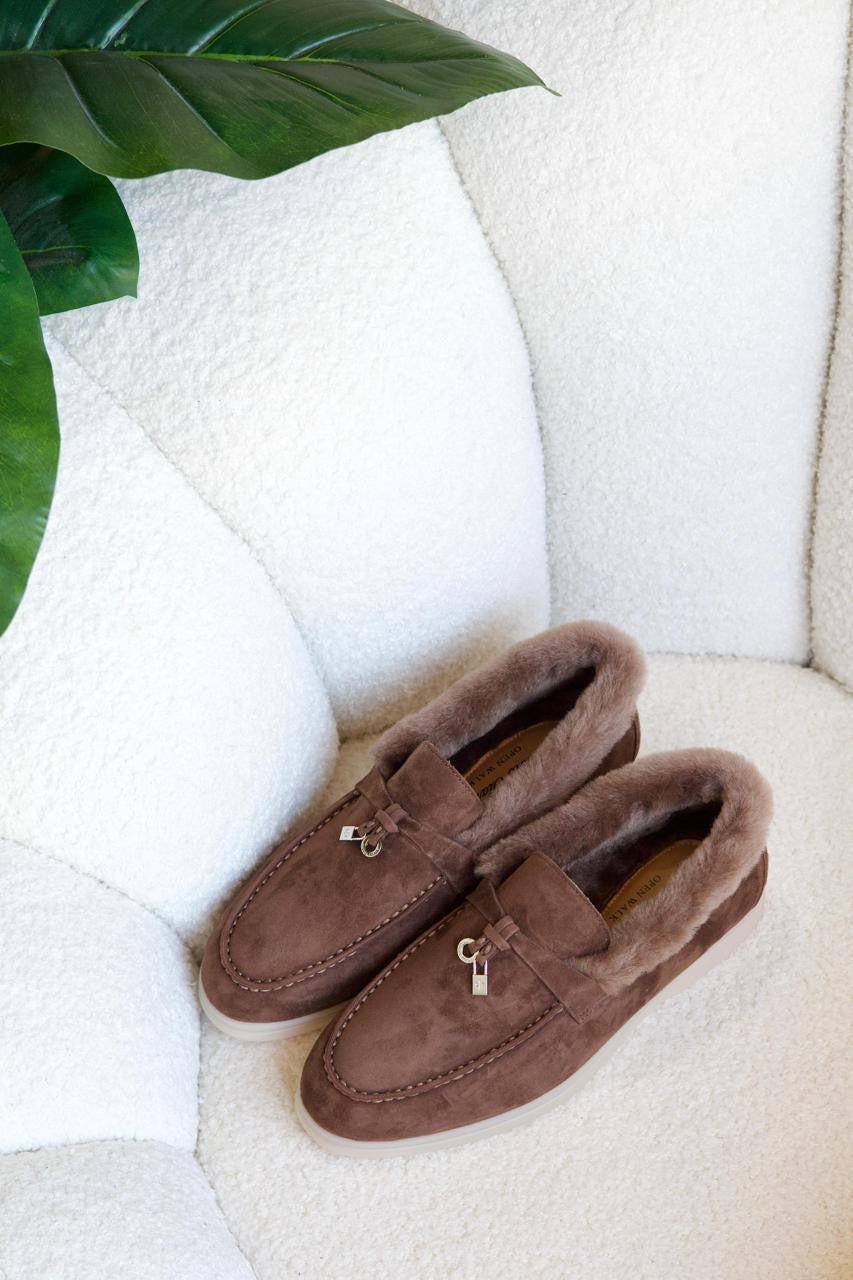 Loro piana loafers with fur
