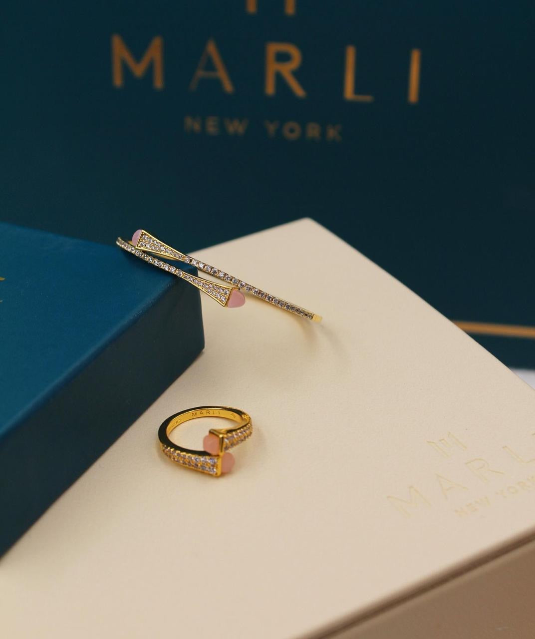Marli jewelry set ( bracelet & ring )