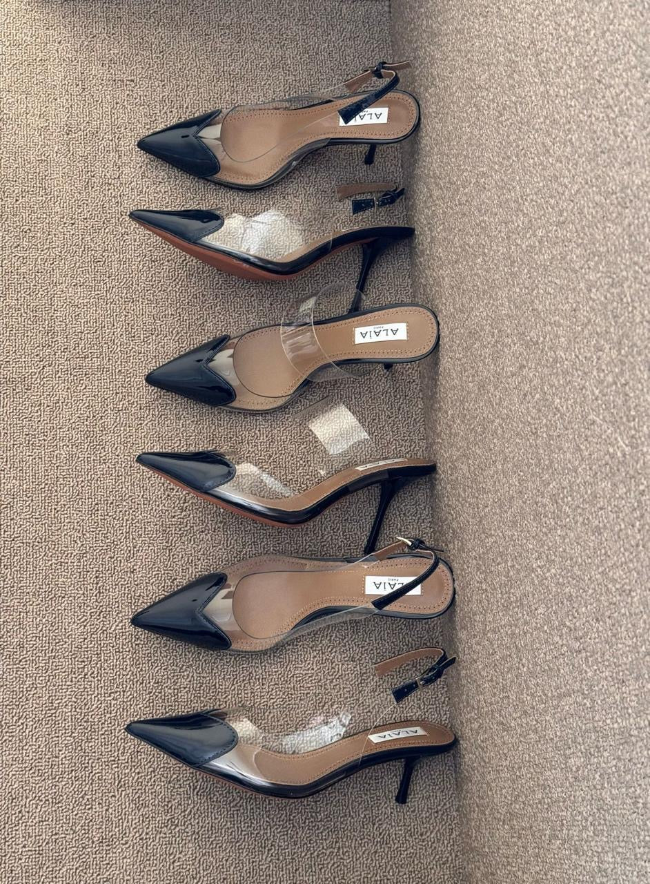 Alaia heels navy blue