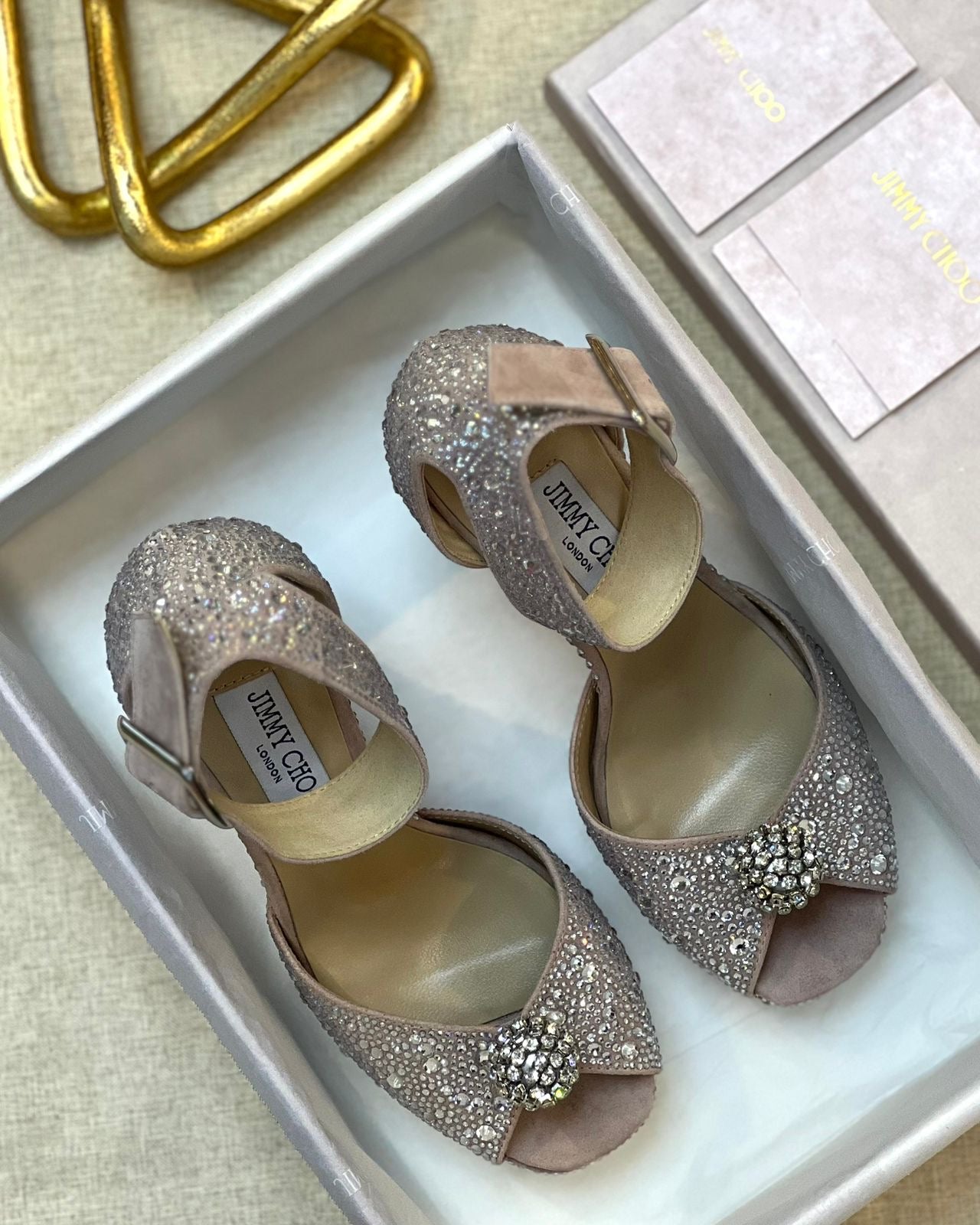 Jimmy choo heels with stones