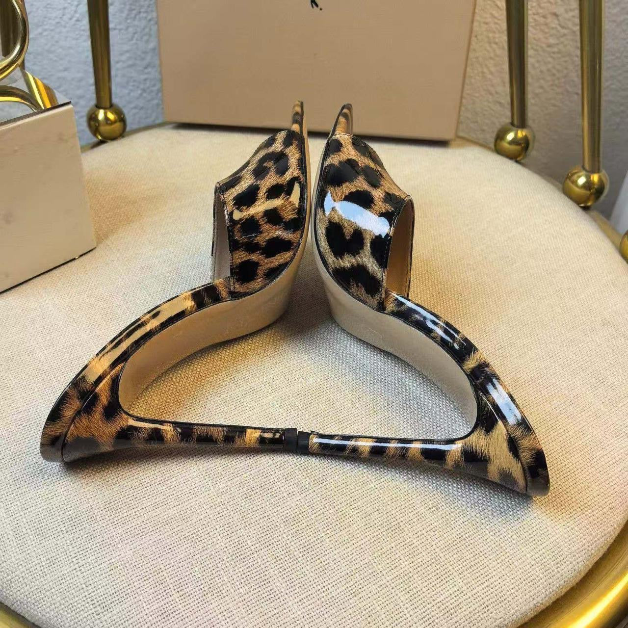 G rossi sandals heels leopard