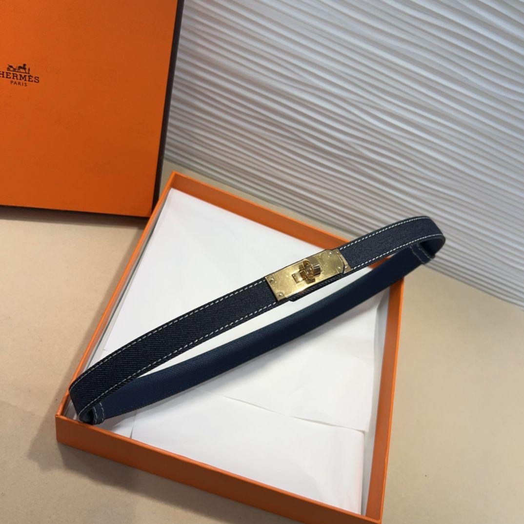 Hermes belt - denim
