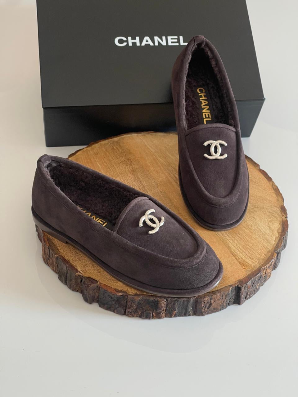 Chanel loafers - with fur