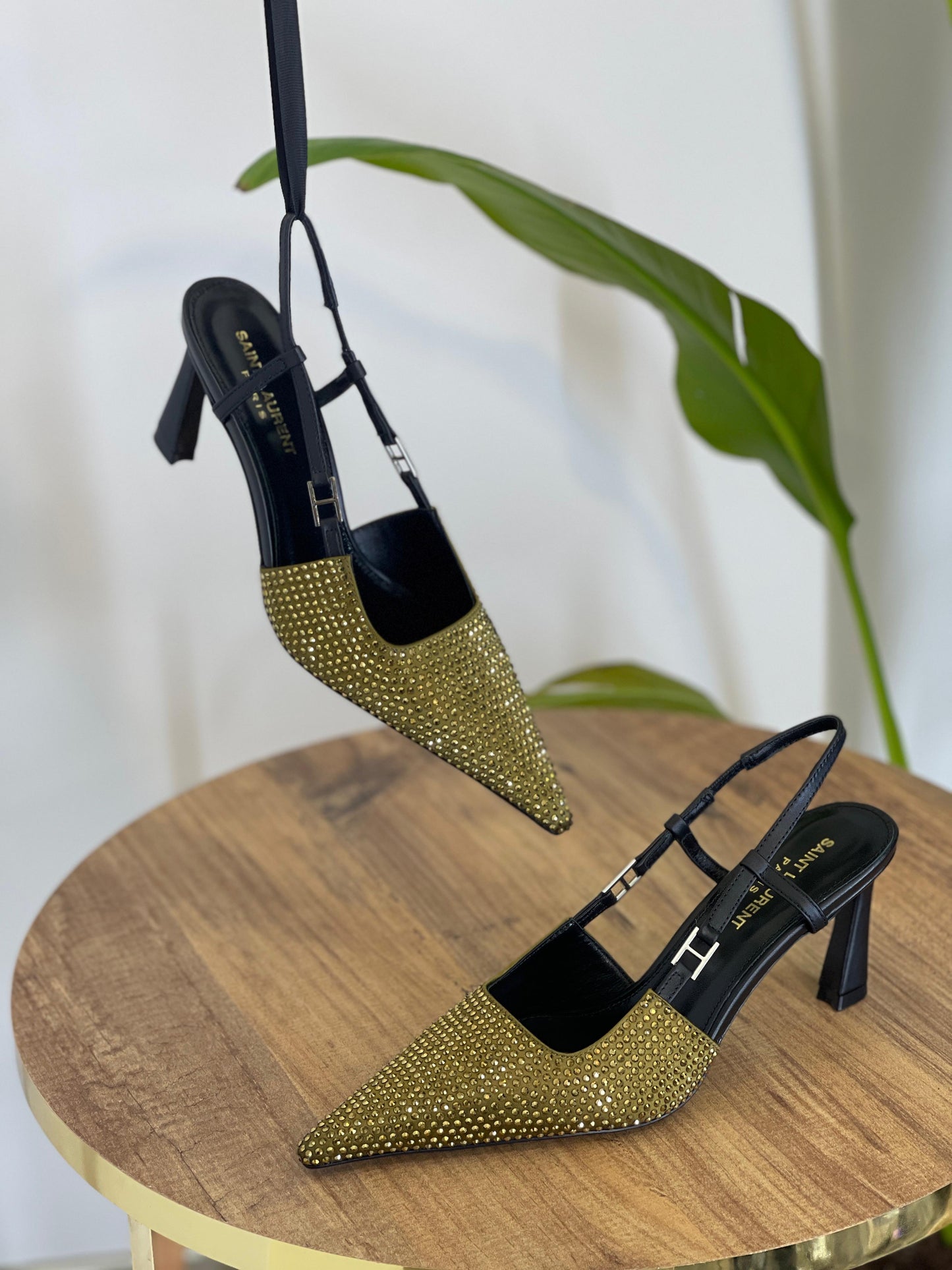 Ysl heels with stones