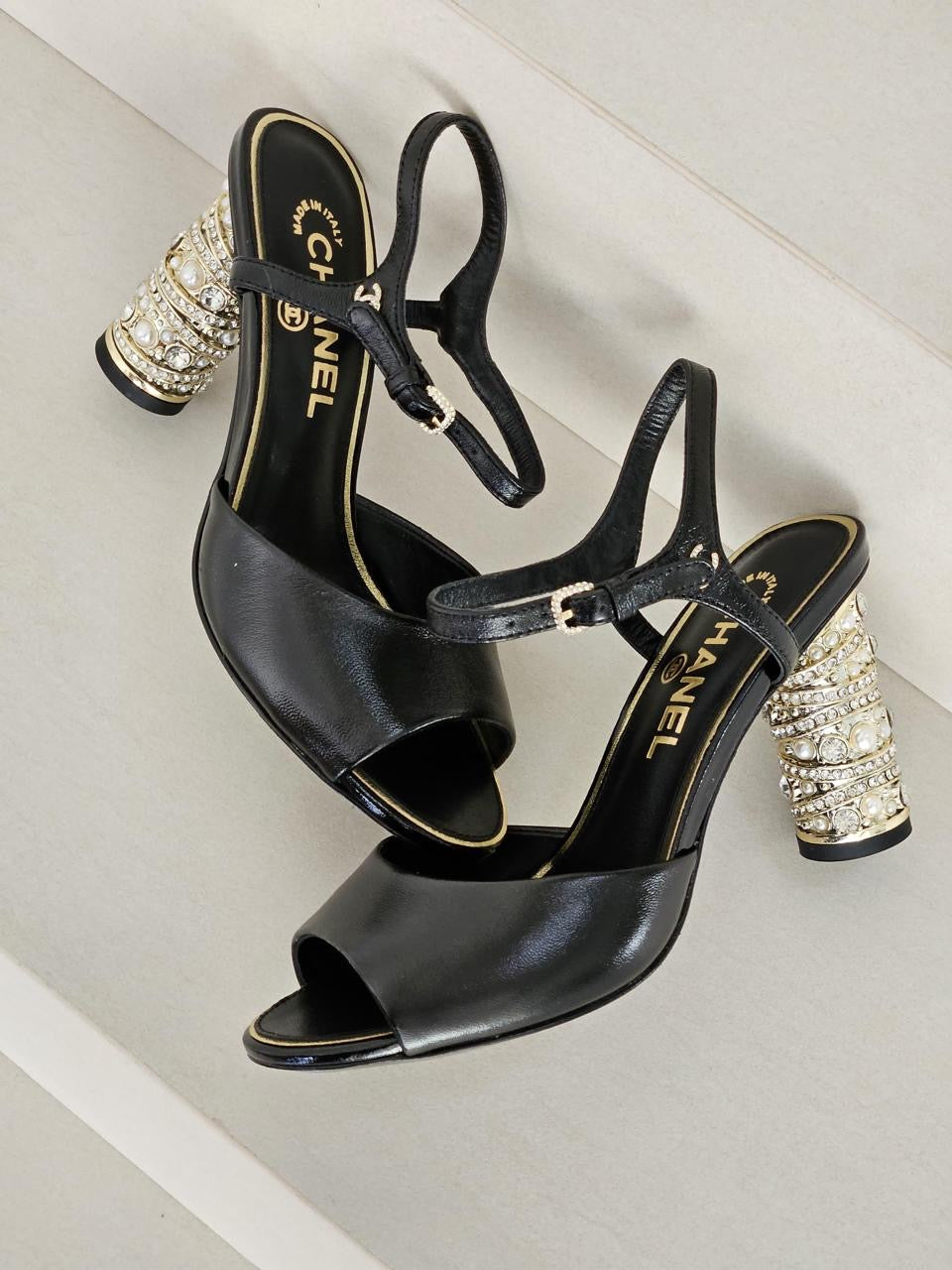 Chanel sandals heels / matte
