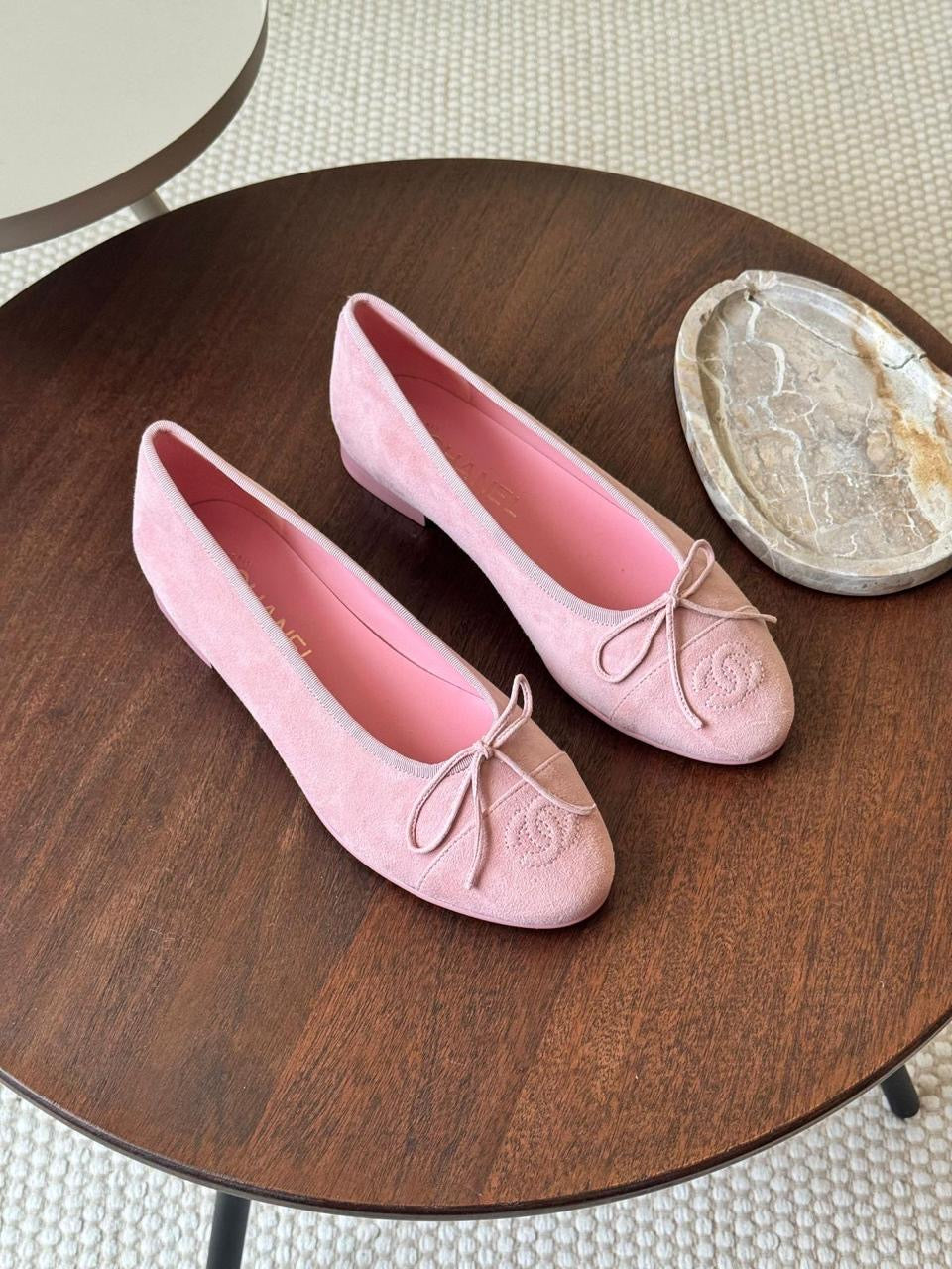 Chanel ballerina suede