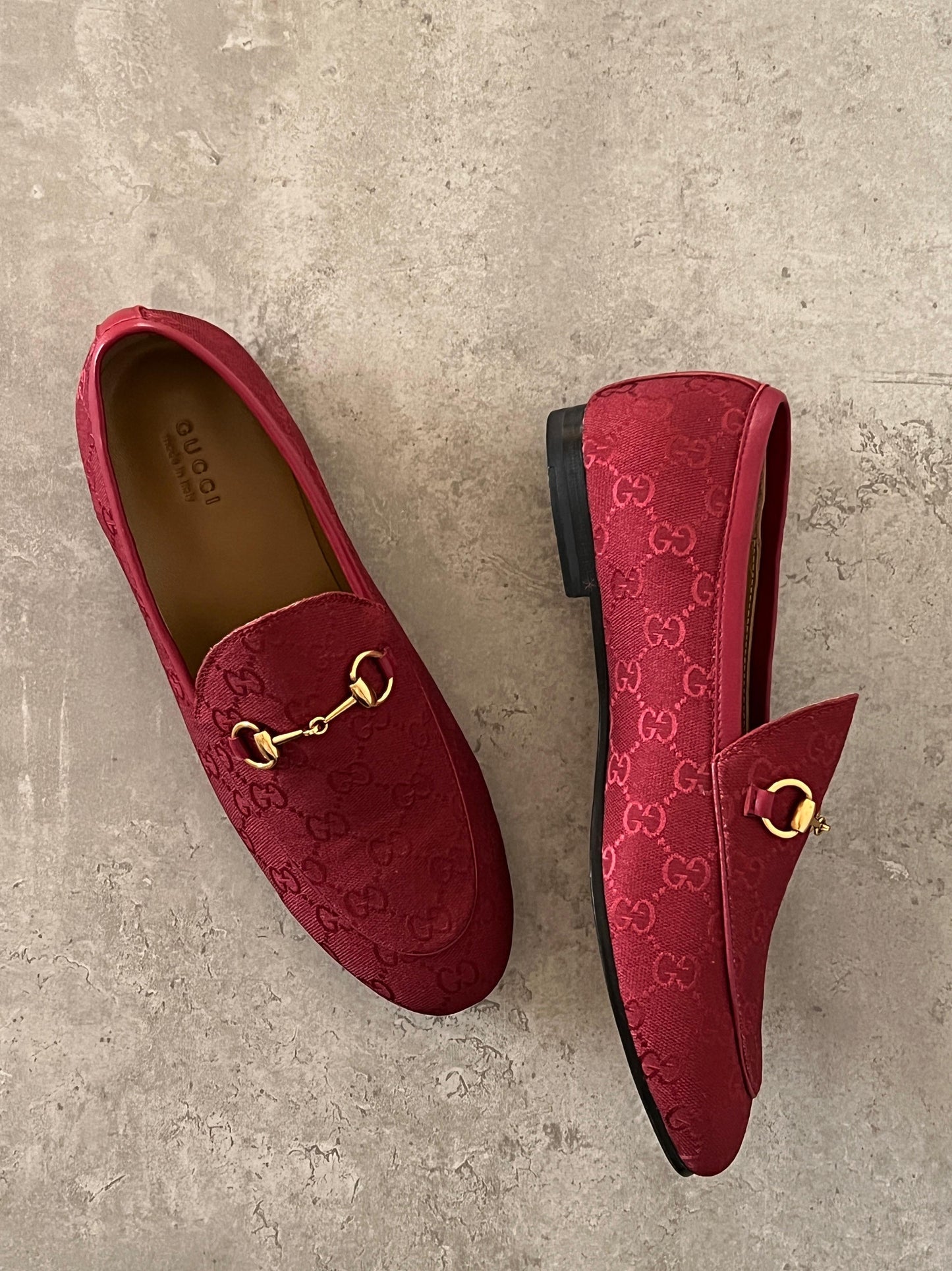 Gcci loafers red