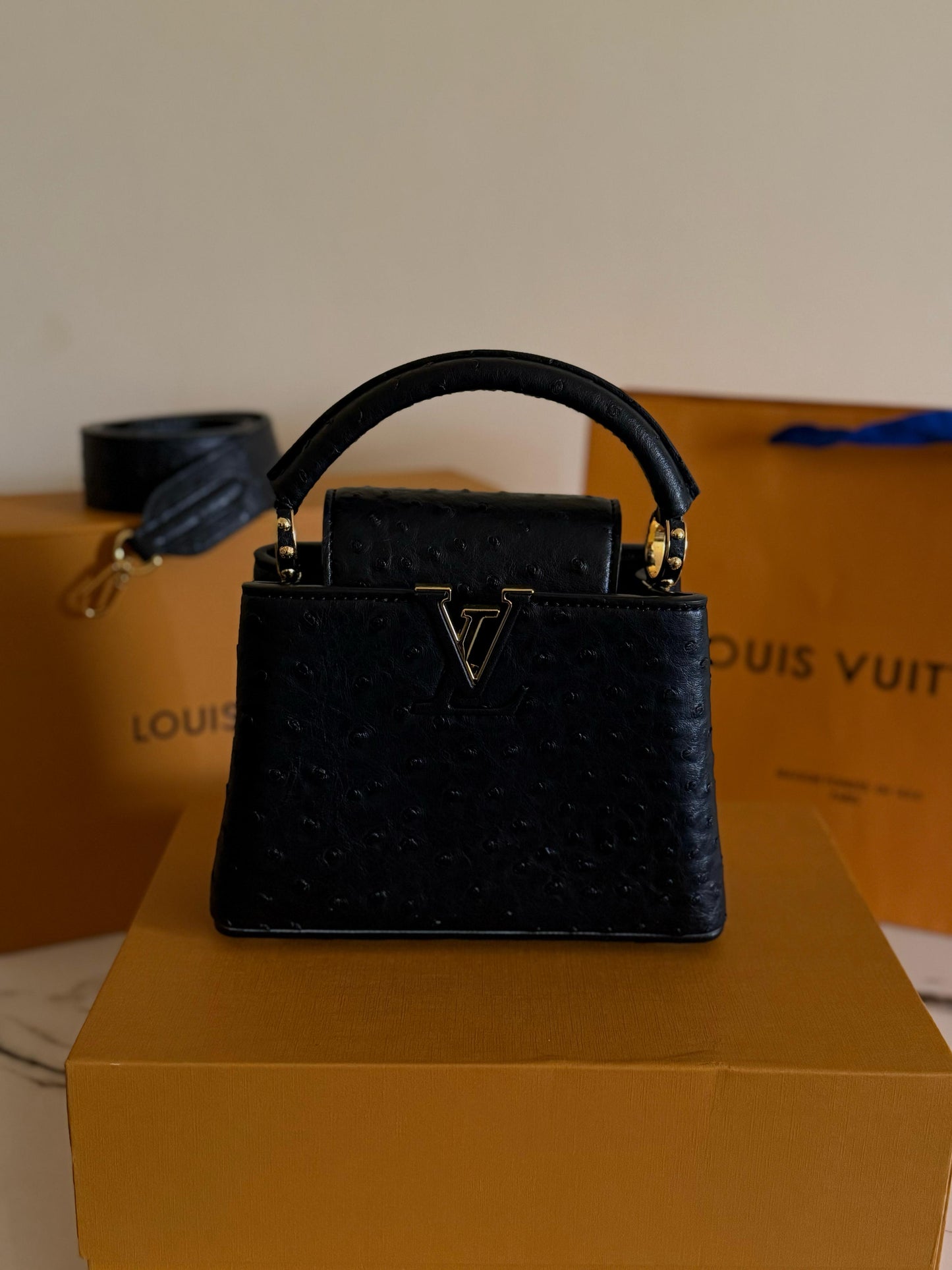 Lv bag capucines - ostrich