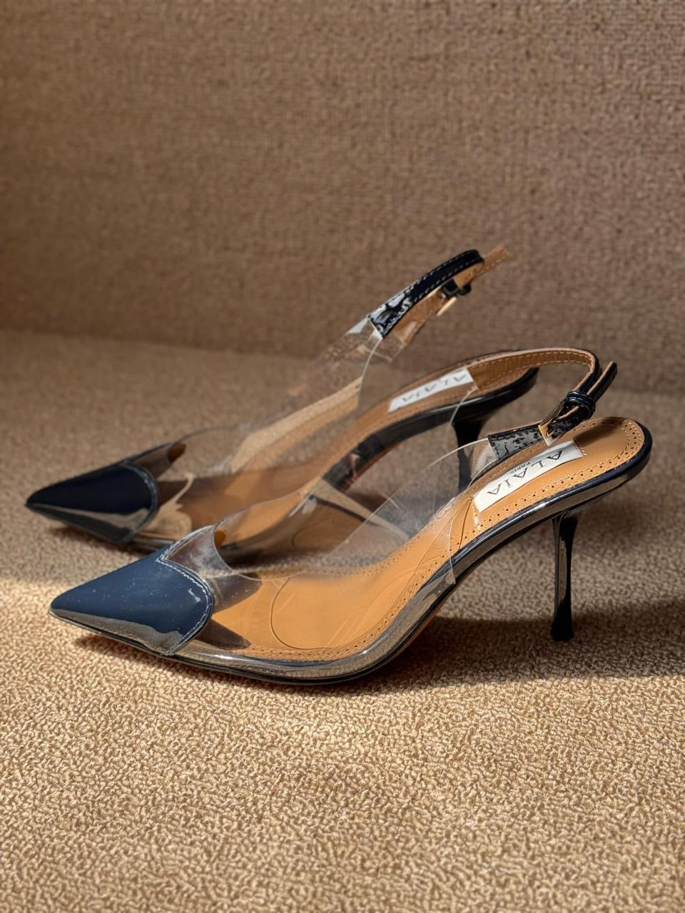 Alaia heels navy blue