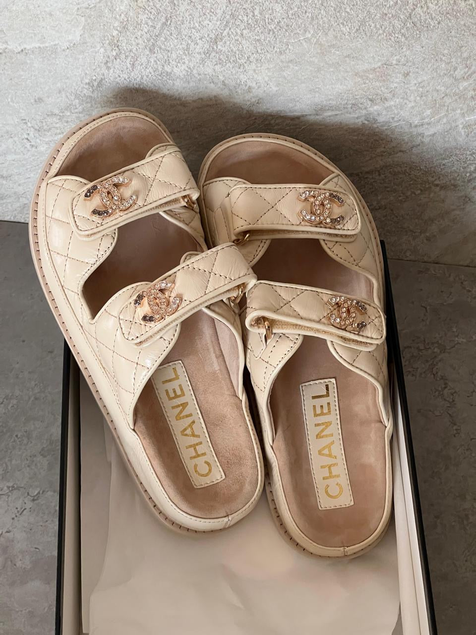 Chanel slippers-beige