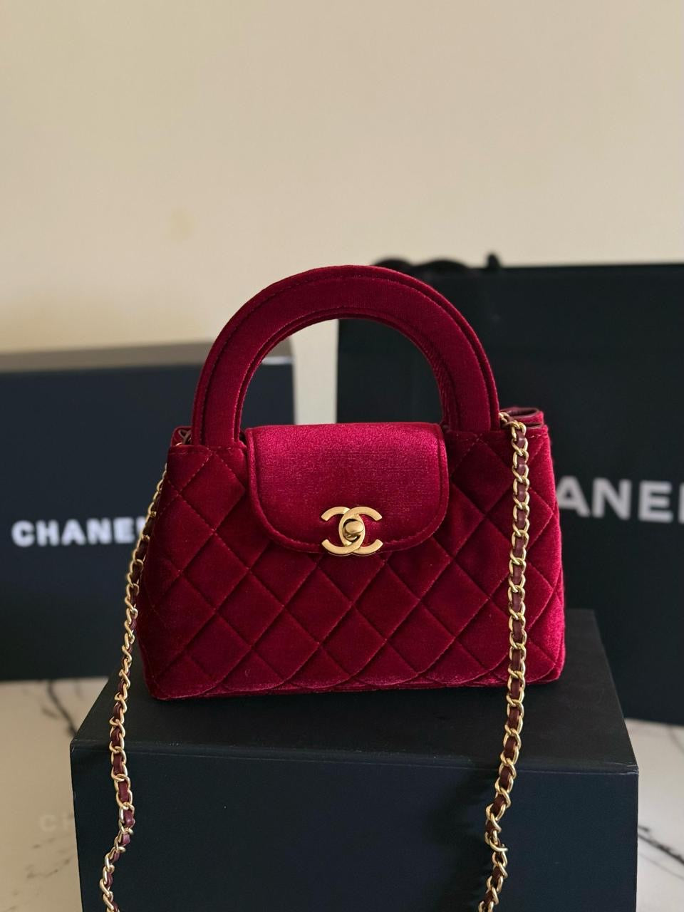 Chanel bag suede